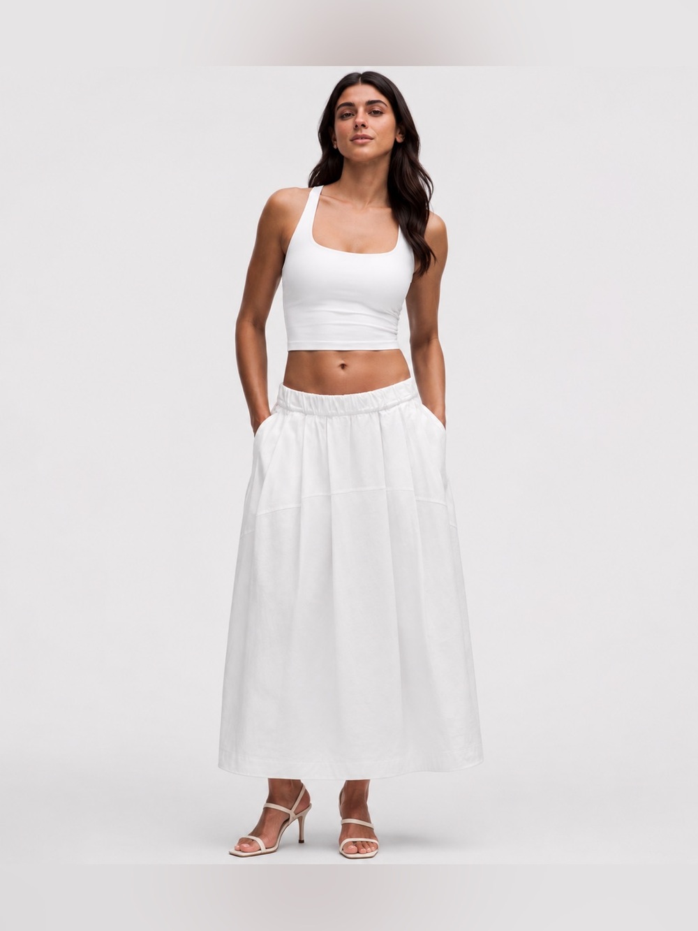 Lululemon Lululinen Adjustable Hem Maxi Skirt